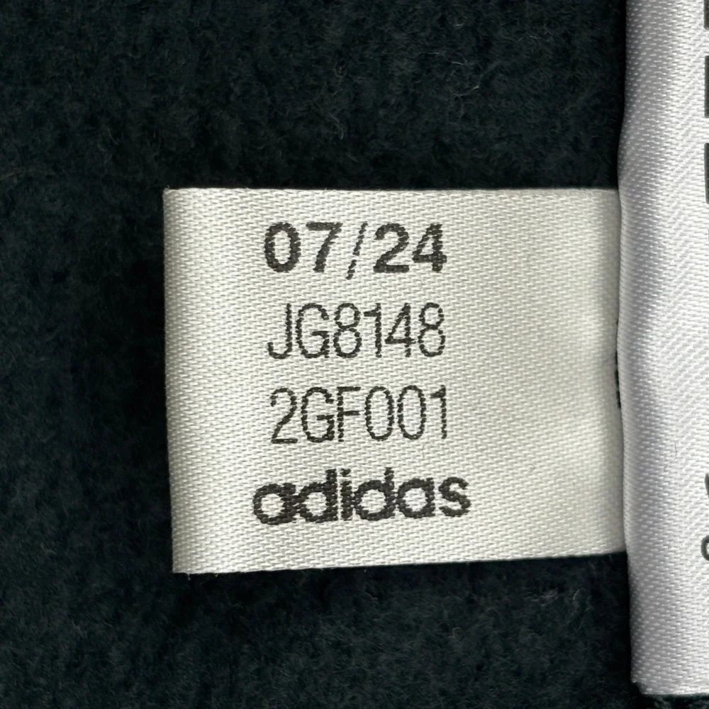 adidas Tech Fleece Hoodie Mens Medium Forest Green Zipper Chest Pocket Pullover